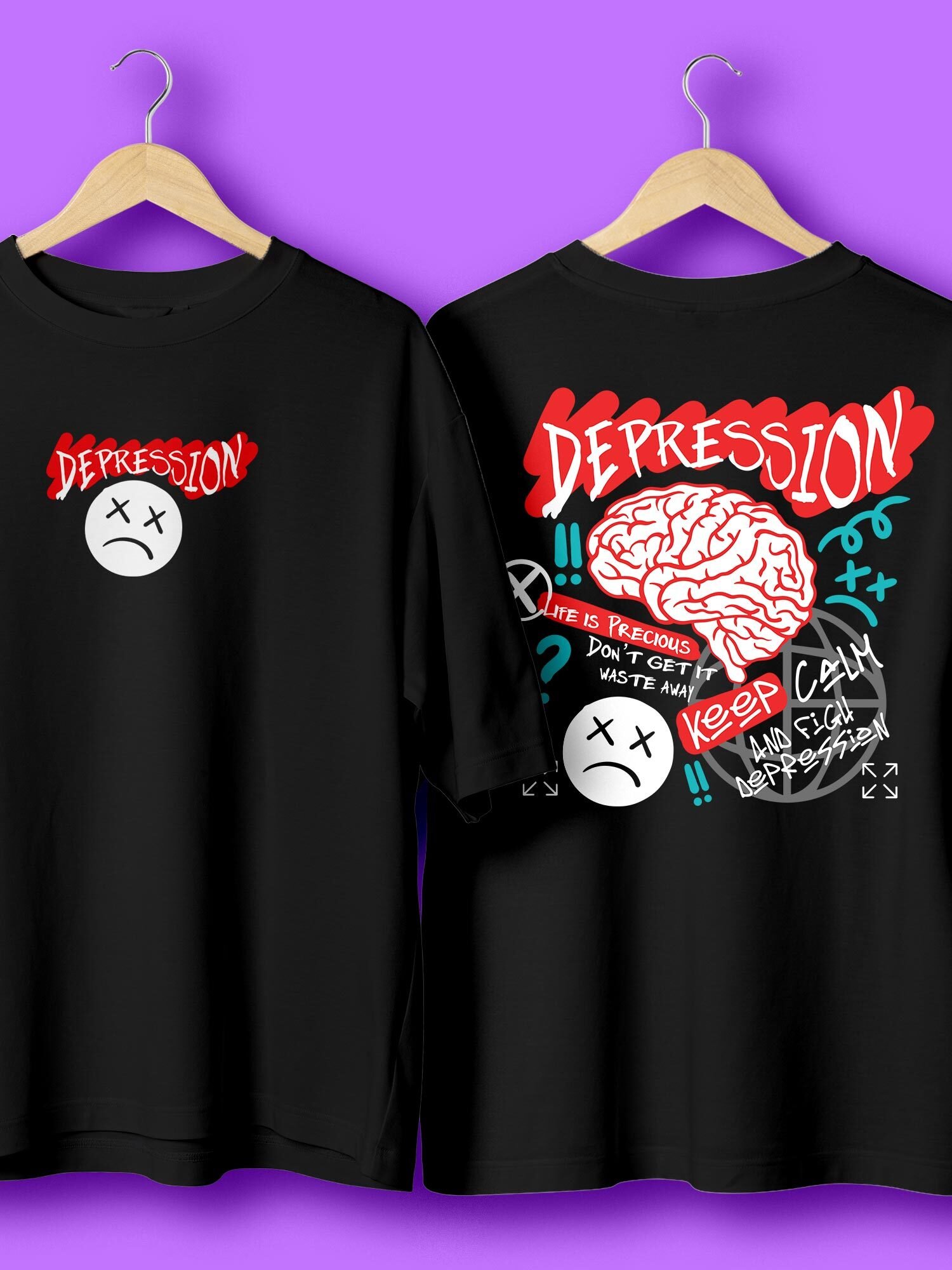 Depression Brutalism design tee