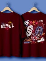 Rebel Both Side Printed Oversized T-Shirt
