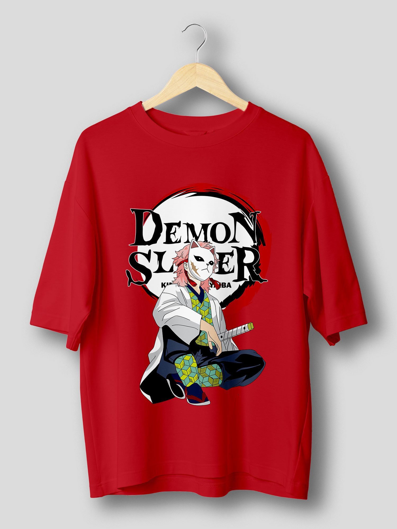 Demon Slayer Smaurai anime Oversized T-shirt