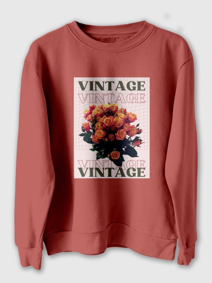 Vintage Sweatshirt coral scaled