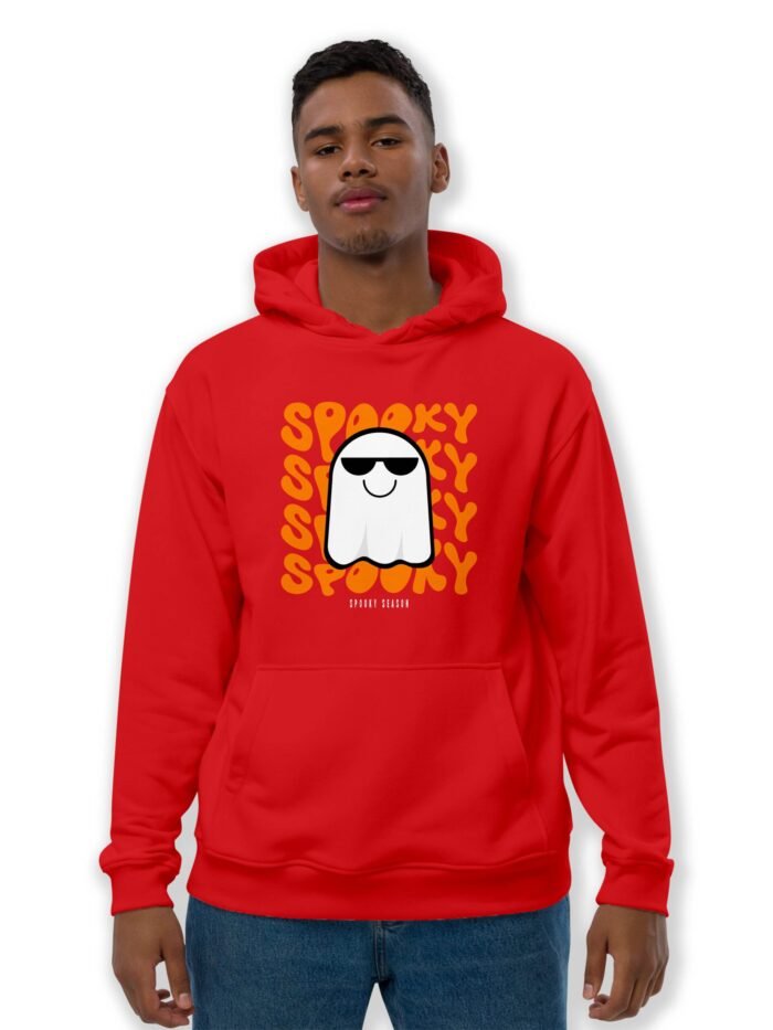 Spooky Gentle Hoodies Red scaled