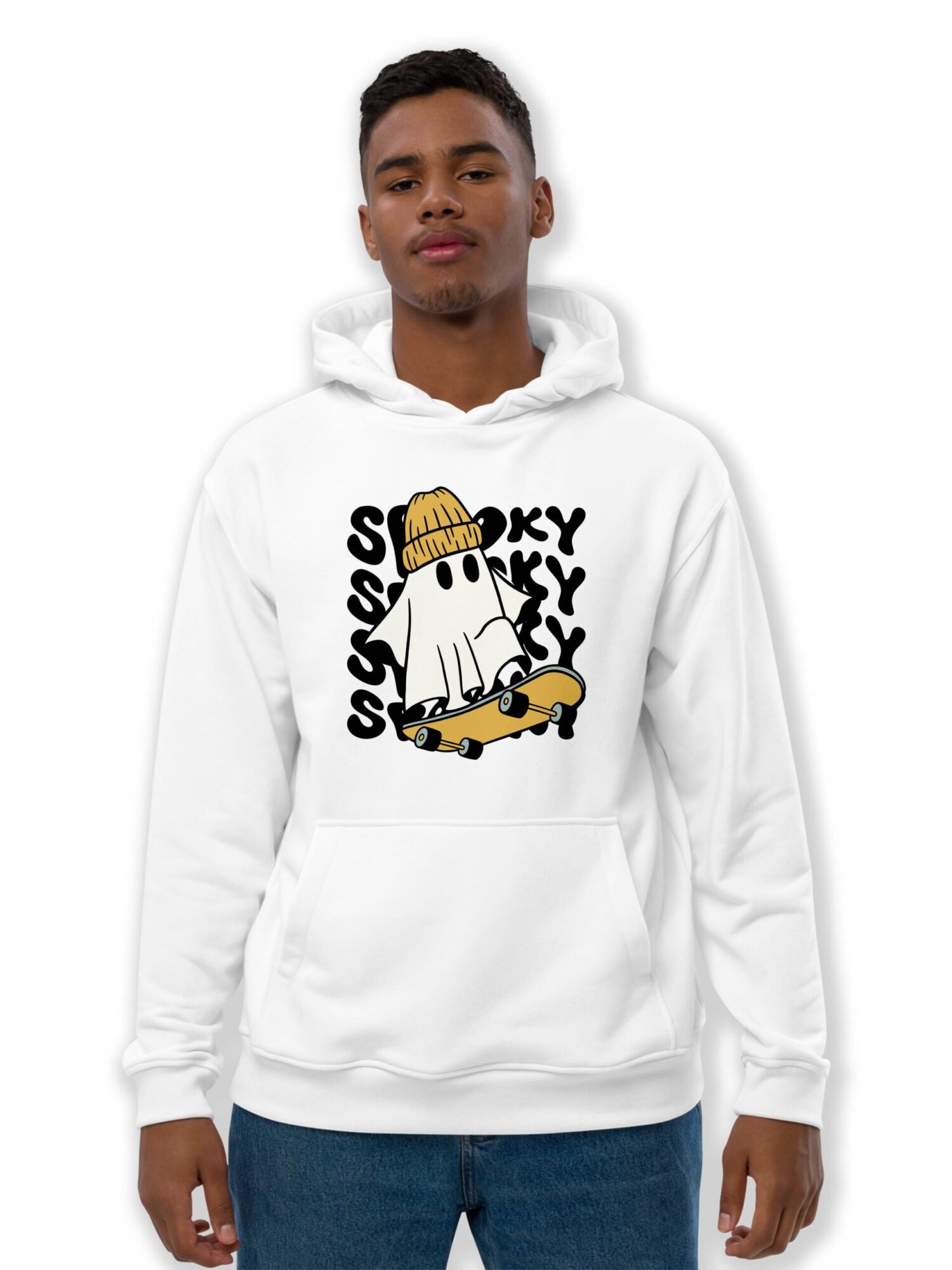 Spooky Skate rider Printed Hoodie