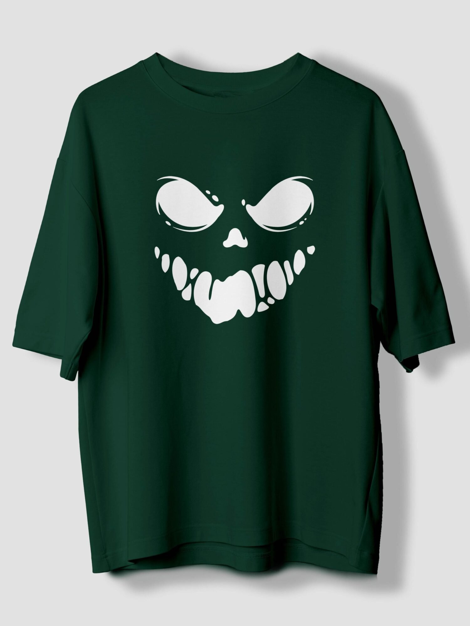 Spooky Smile Printed Oversized T shirt