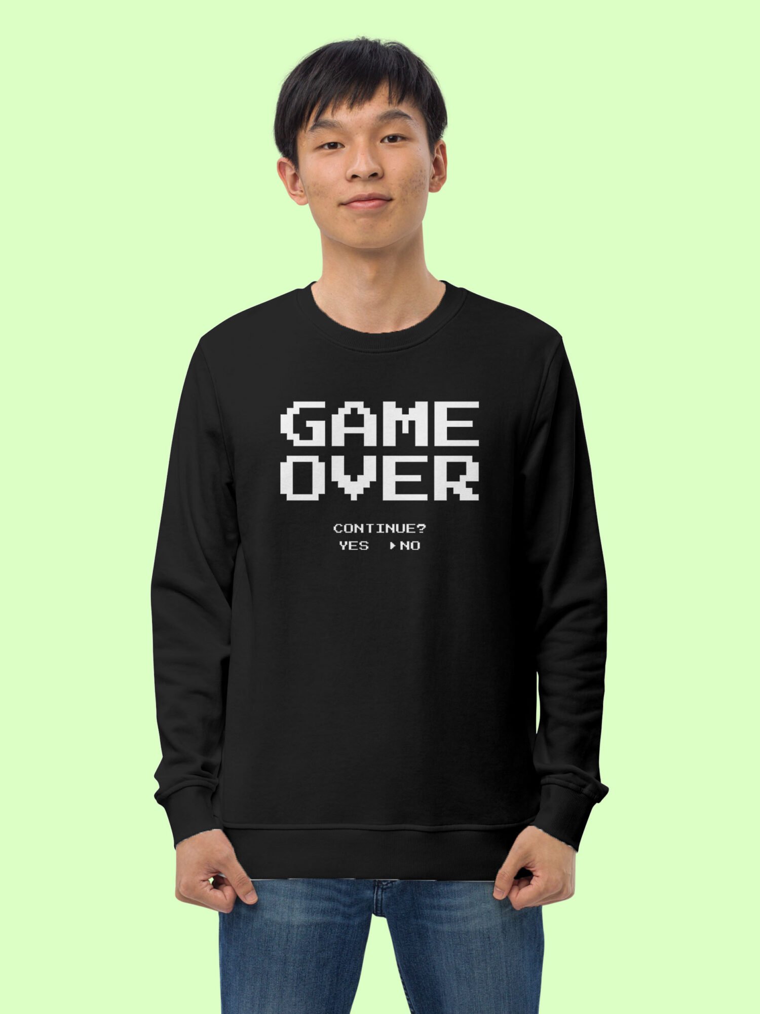 Game Over Printed Sweatshirt for Men and Women