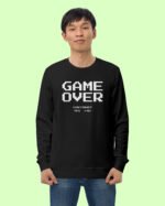 Game Over Printed Sweatshirt for Men and Women
