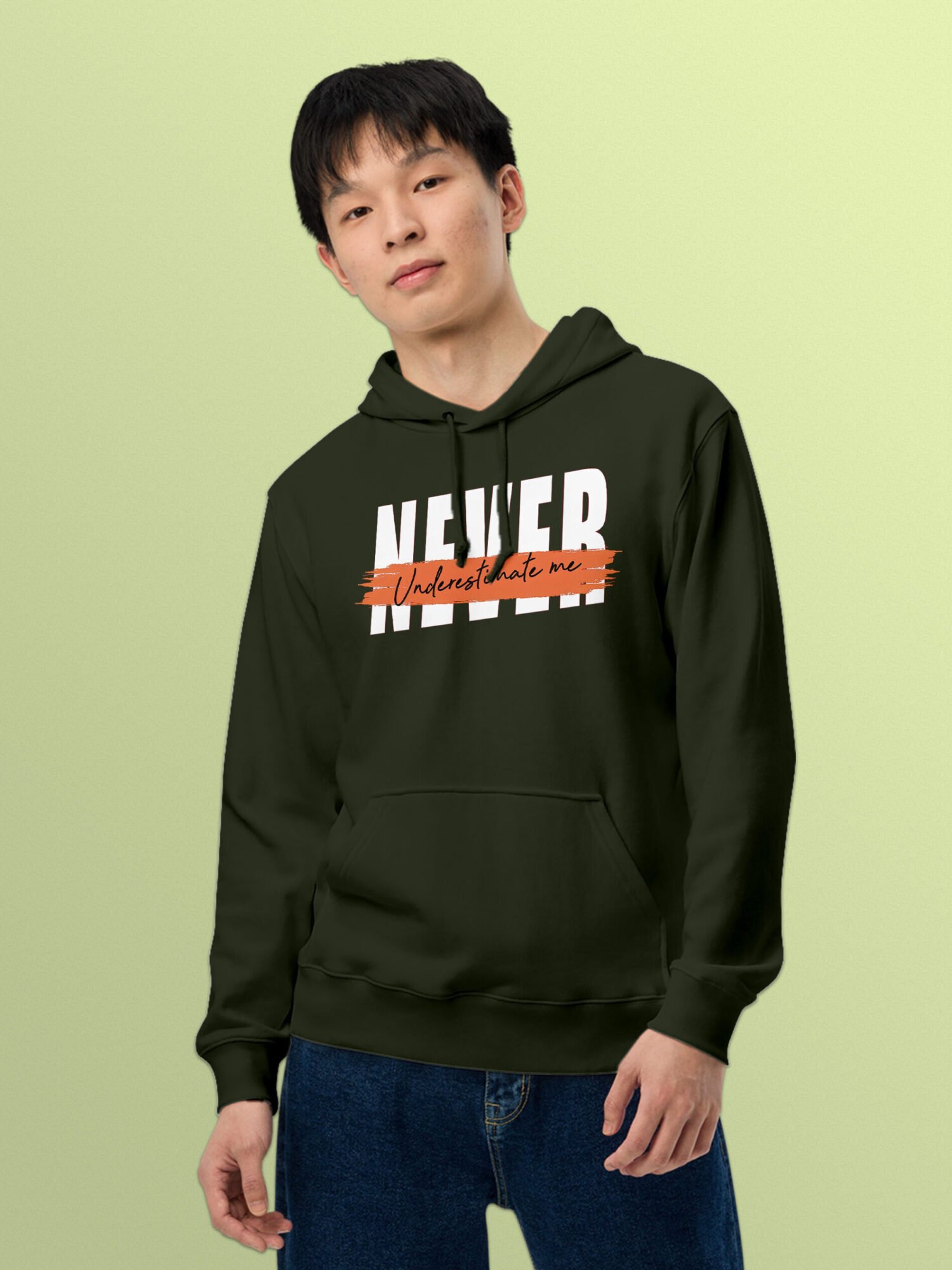 Never Unserstand Hoodie Olive