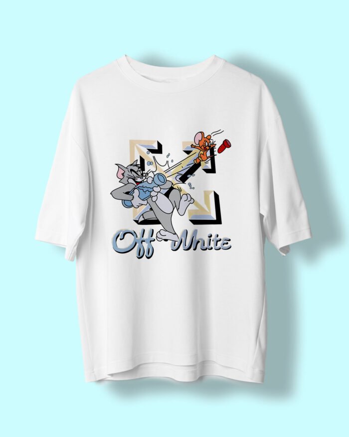 Off white Tom and Jerry Oversized T shirt White2