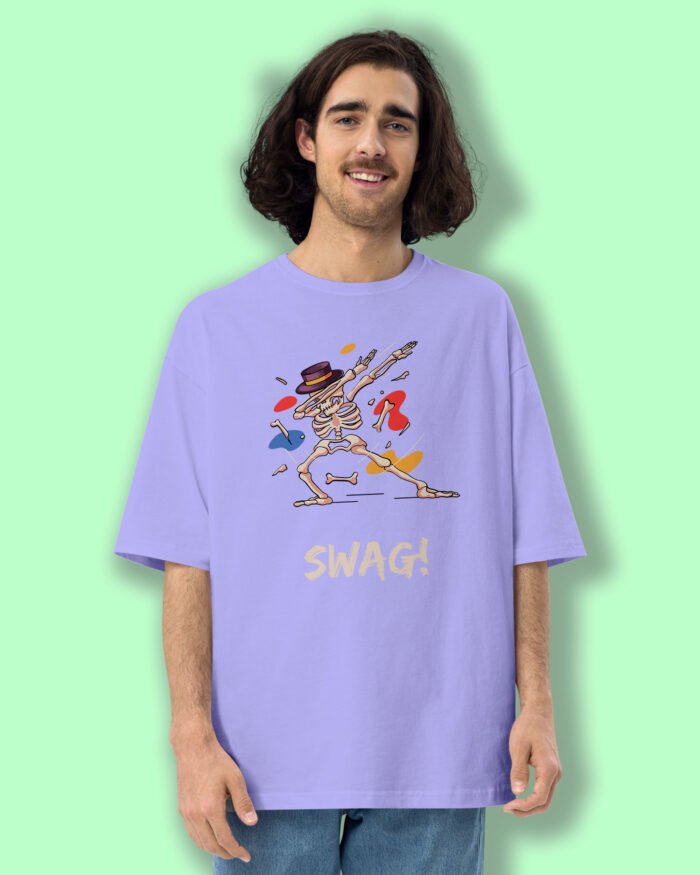 Swag Oversized T shirt Lavender1