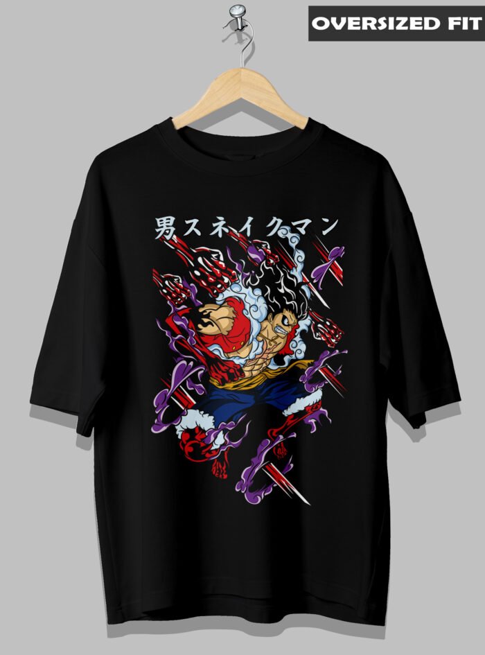 Angry One Piece Anime Oversized Tshirt