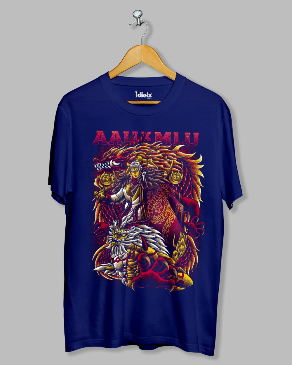 AAUxMLU ANime Regular Tshirt Royal Blue