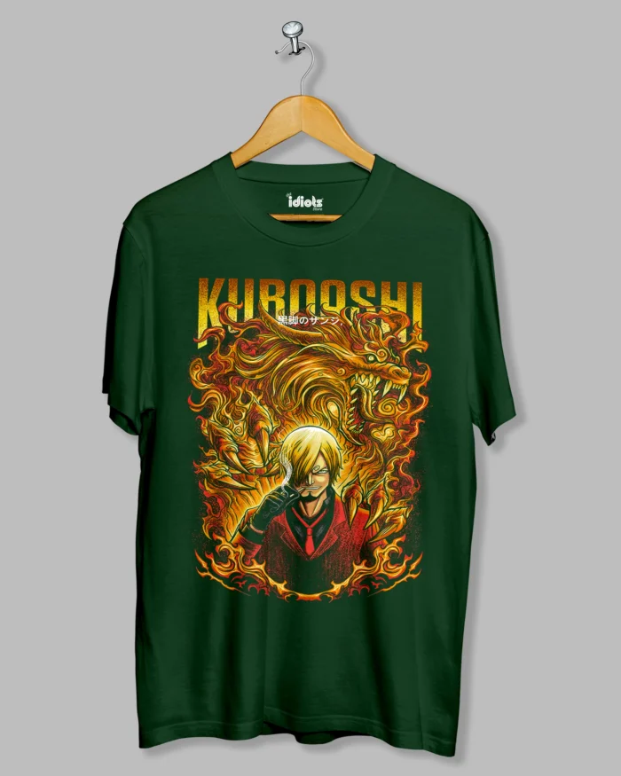 Kuroashi Anime Regular Tshirt Green