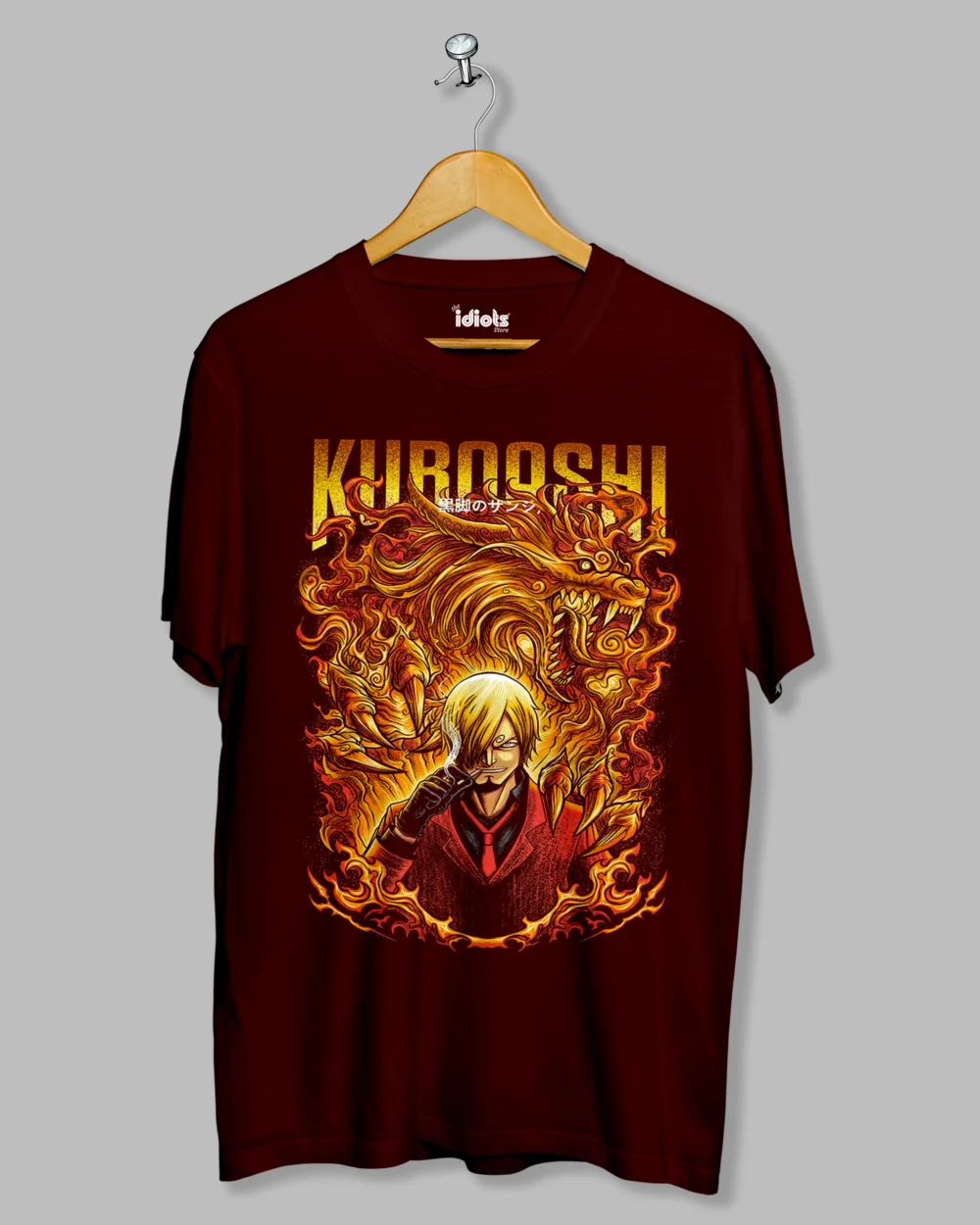 Kuroashi Anime Regular Tshirt Maroon