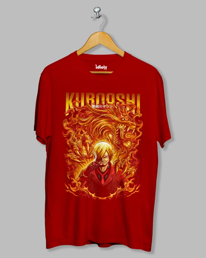Kuroashi Anime Regular Tshirt Red