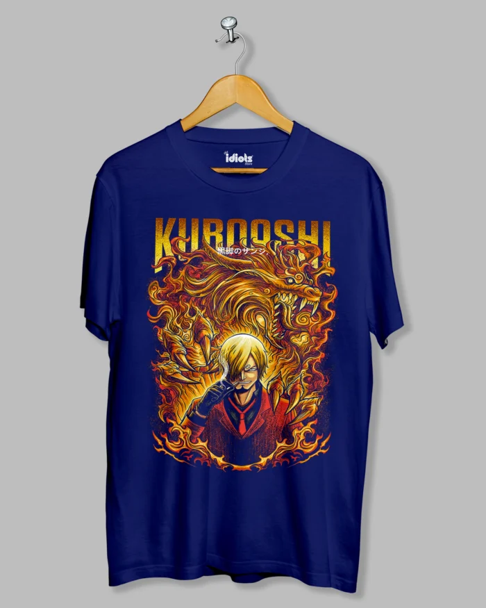Kuroashi Anime Regular Tshirt Royal Blue