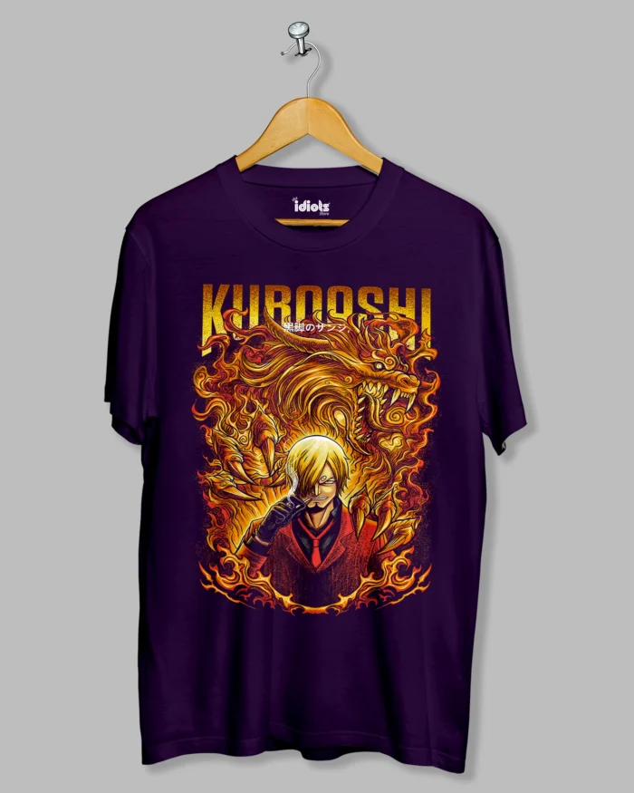 Kuroashi Anime Regular Tshirt purple