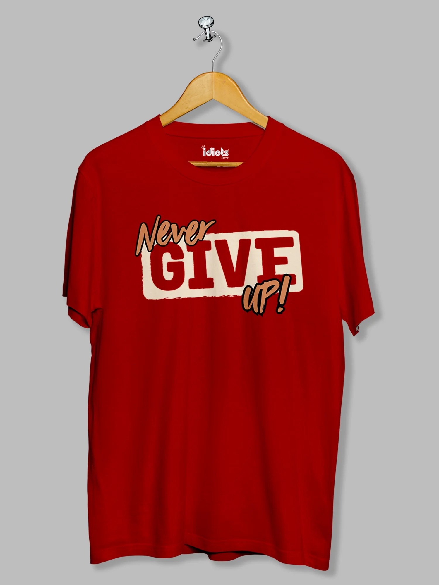 Never Give Up Printed T-shirt