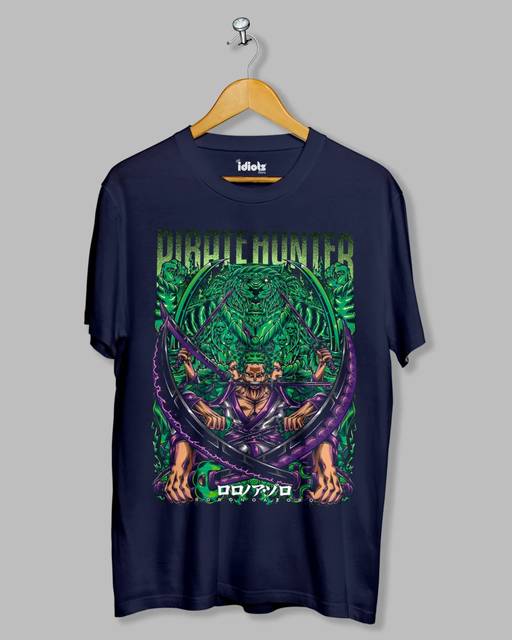 Pirate Hunter Anime Regular Tshirt Navy