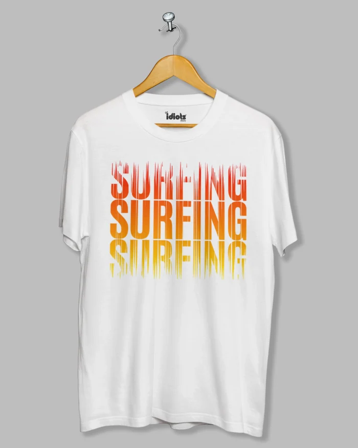 Surfing Typography Printed T-shirt
