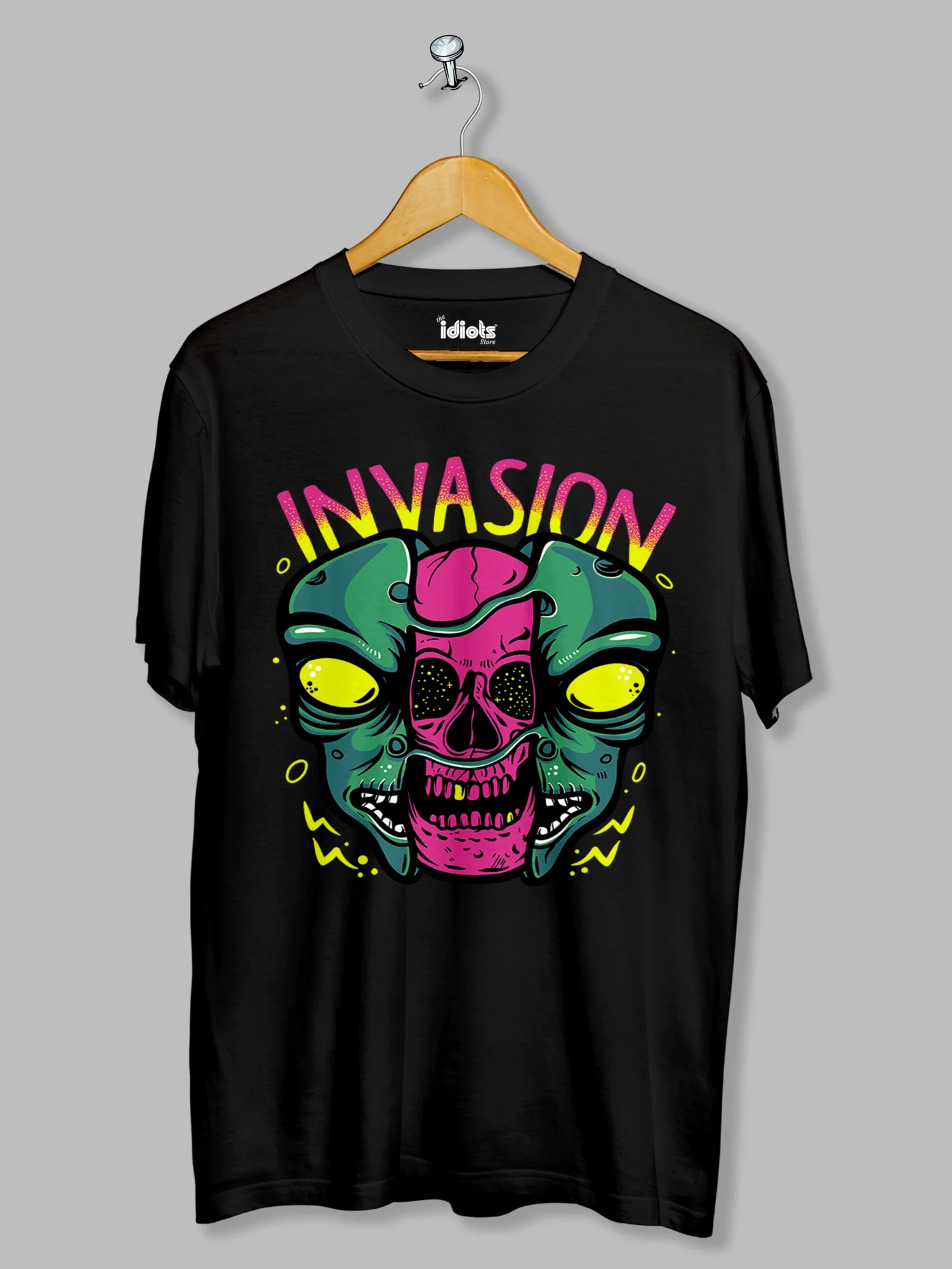 Invasion Skull Printed T-shirt