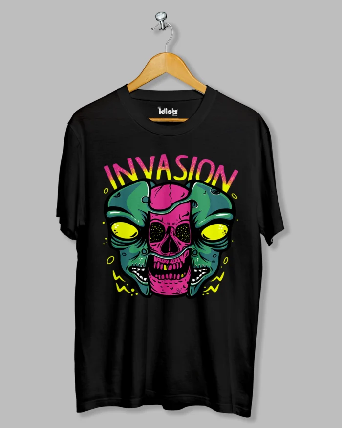 Invasion Skull Printed T-shirt