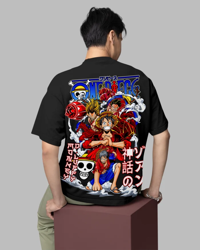 One Piece Anime Both side Printed Oversized T-Shirt