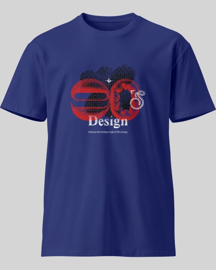 90 s Design New T Shirt Royal Blue