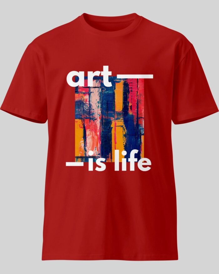 Art is life New T Shirt REd