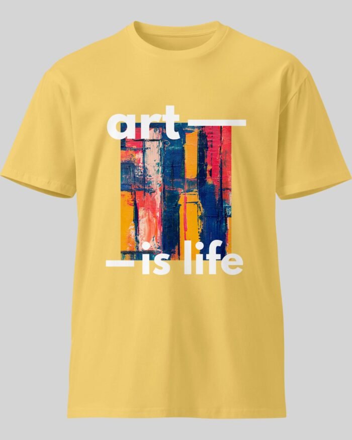 Art is life New T Shirt Yellow