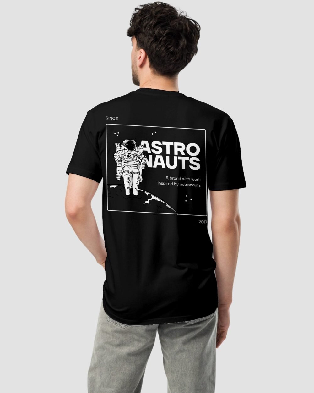 AstronautNewT ShirtBlackBackModel