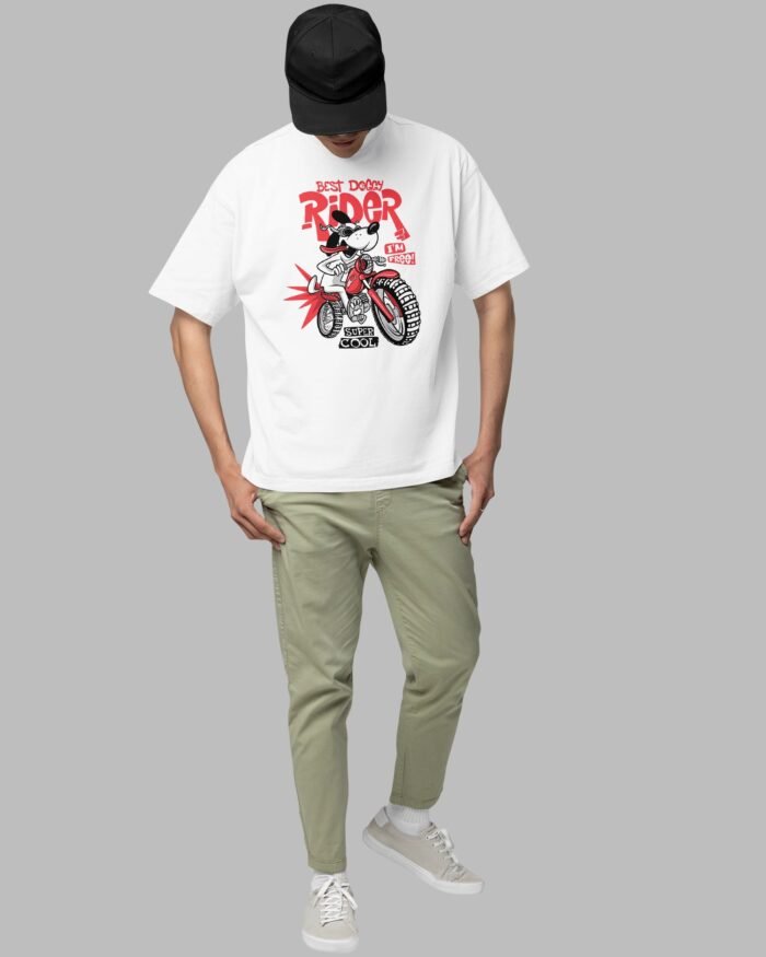 BestDogRiderOversizedTshirtWhite1