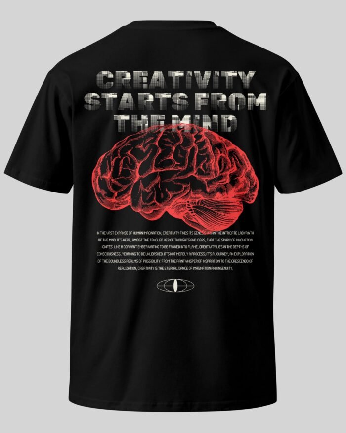 Creativity Starts from Mind New T Shirt Black Back