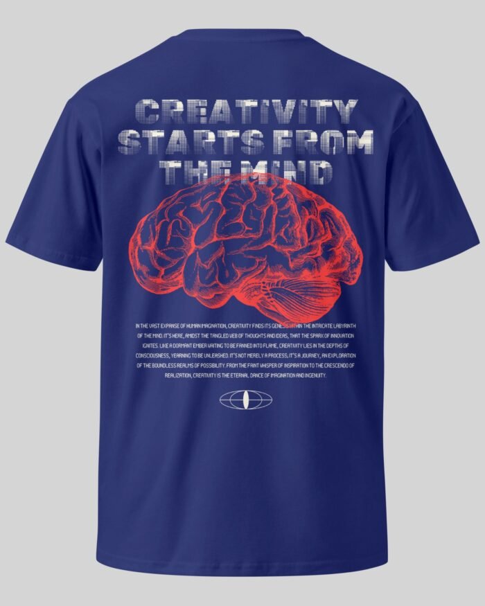 Creativity Starts from Mind New T Shirt Royal Blue Back