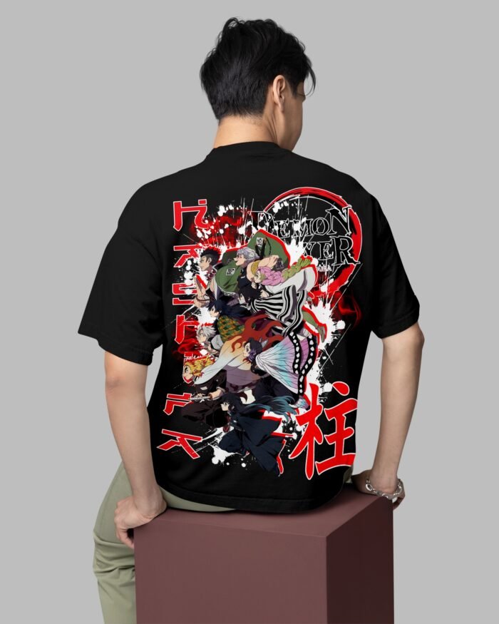 DemonSlayerBothsideOversizedTshirtBlack1