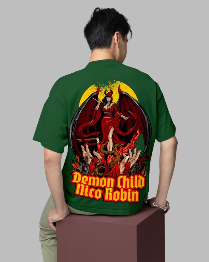 Demon Child Oversized Tshirt1 Green Back