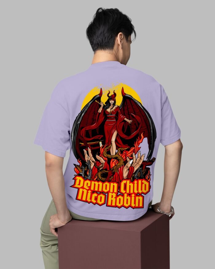 Demon Child Oversized Tshirt1 Lavender Back