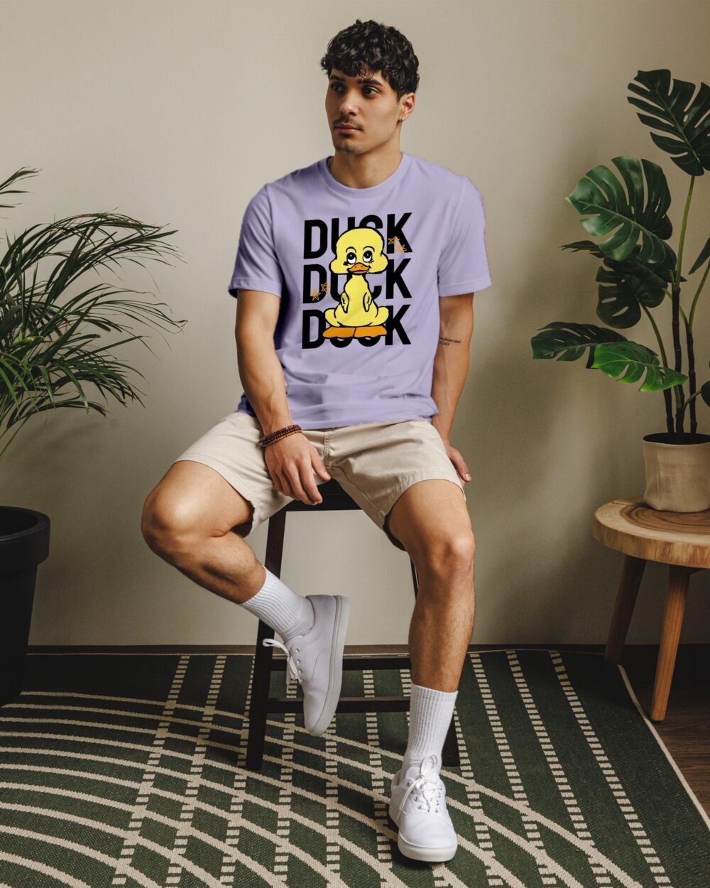 Duck New T Shirt Lavender Model