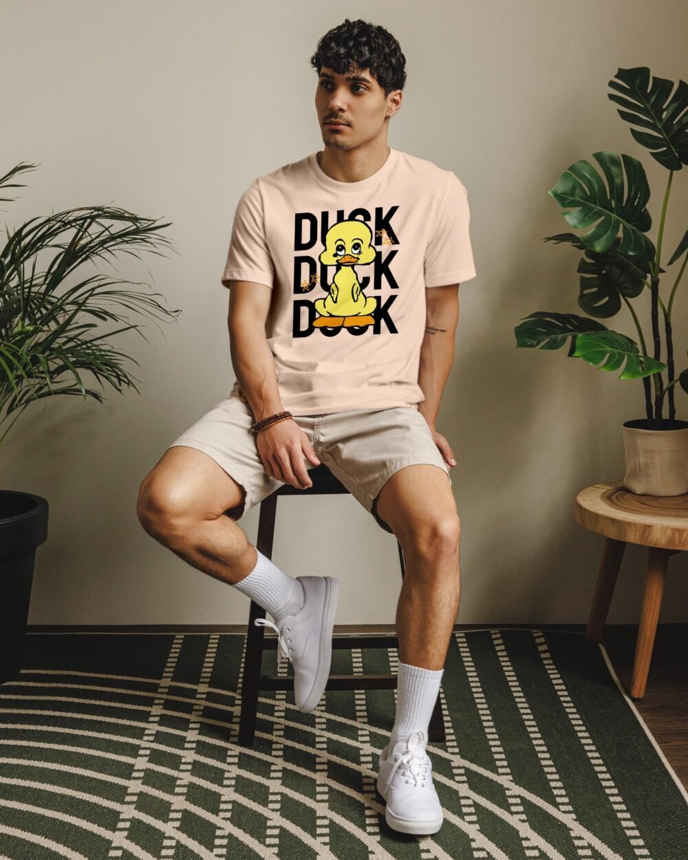 Duck New T Shirt Peach Model