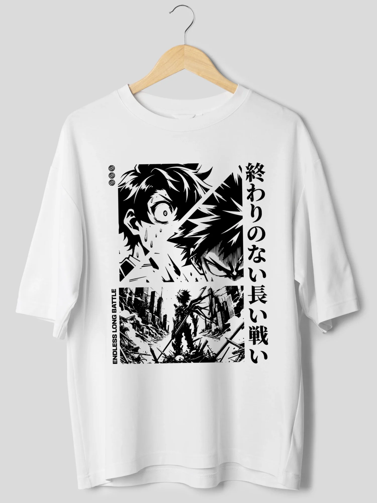 Endless Battle Anime Oversized T-Shirt