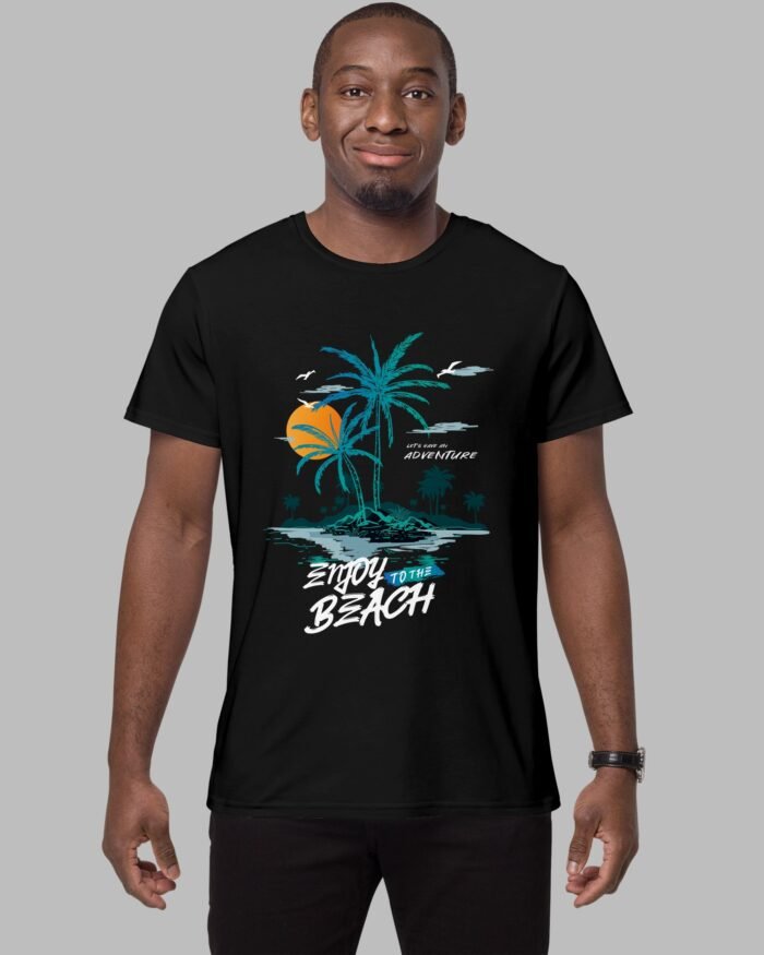 EnjoytothebeachNewT ShirtBlack