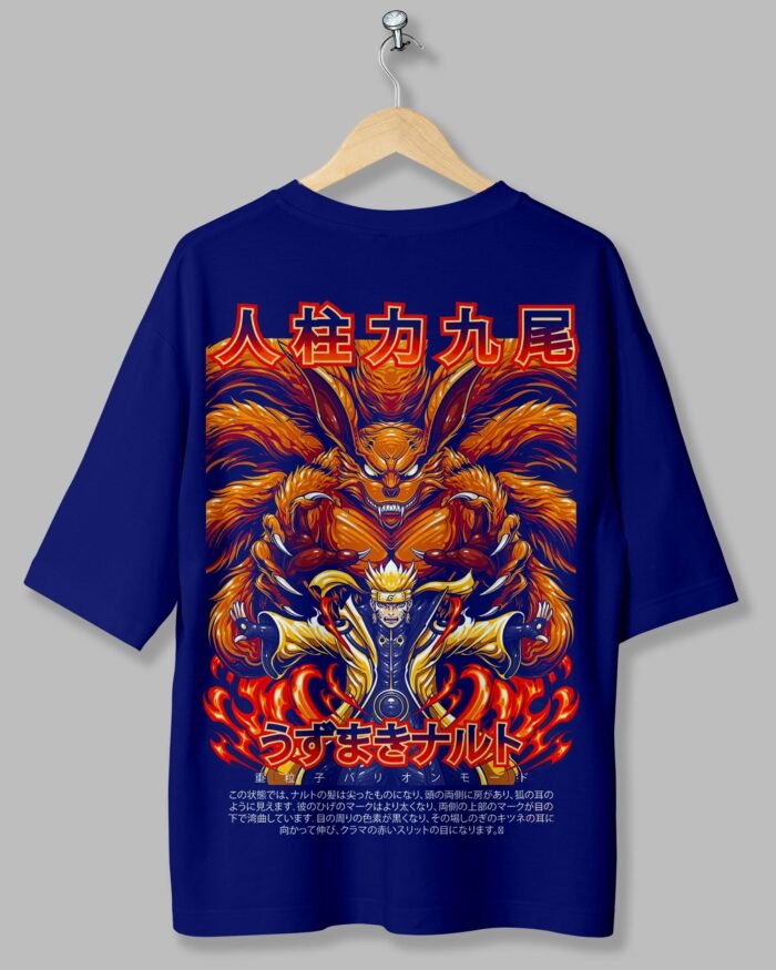 NarutoDargonAttackOversizedTshirtRoyalBlueBack