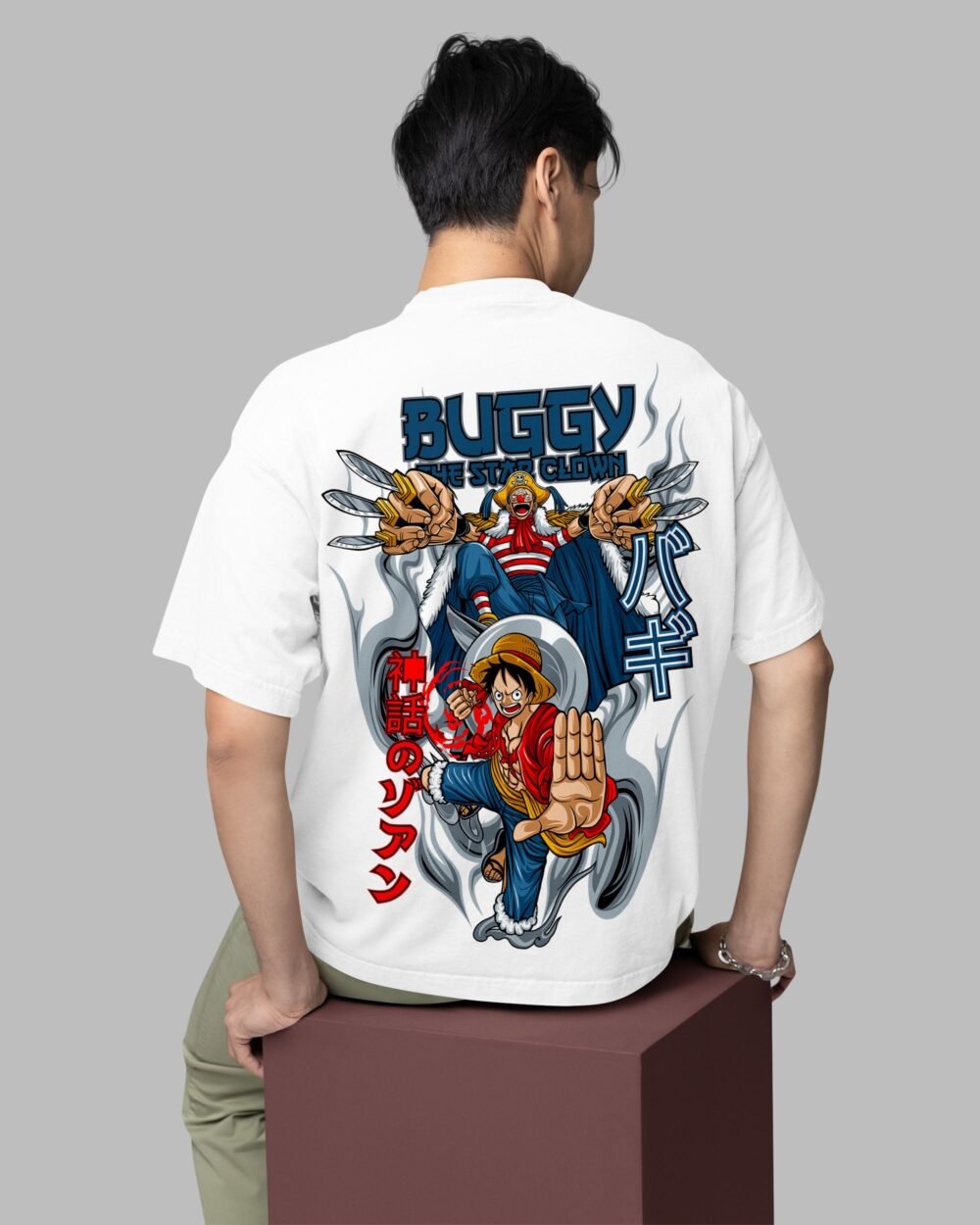 OnePieceBuggyOversizedT ShirtBackWHite