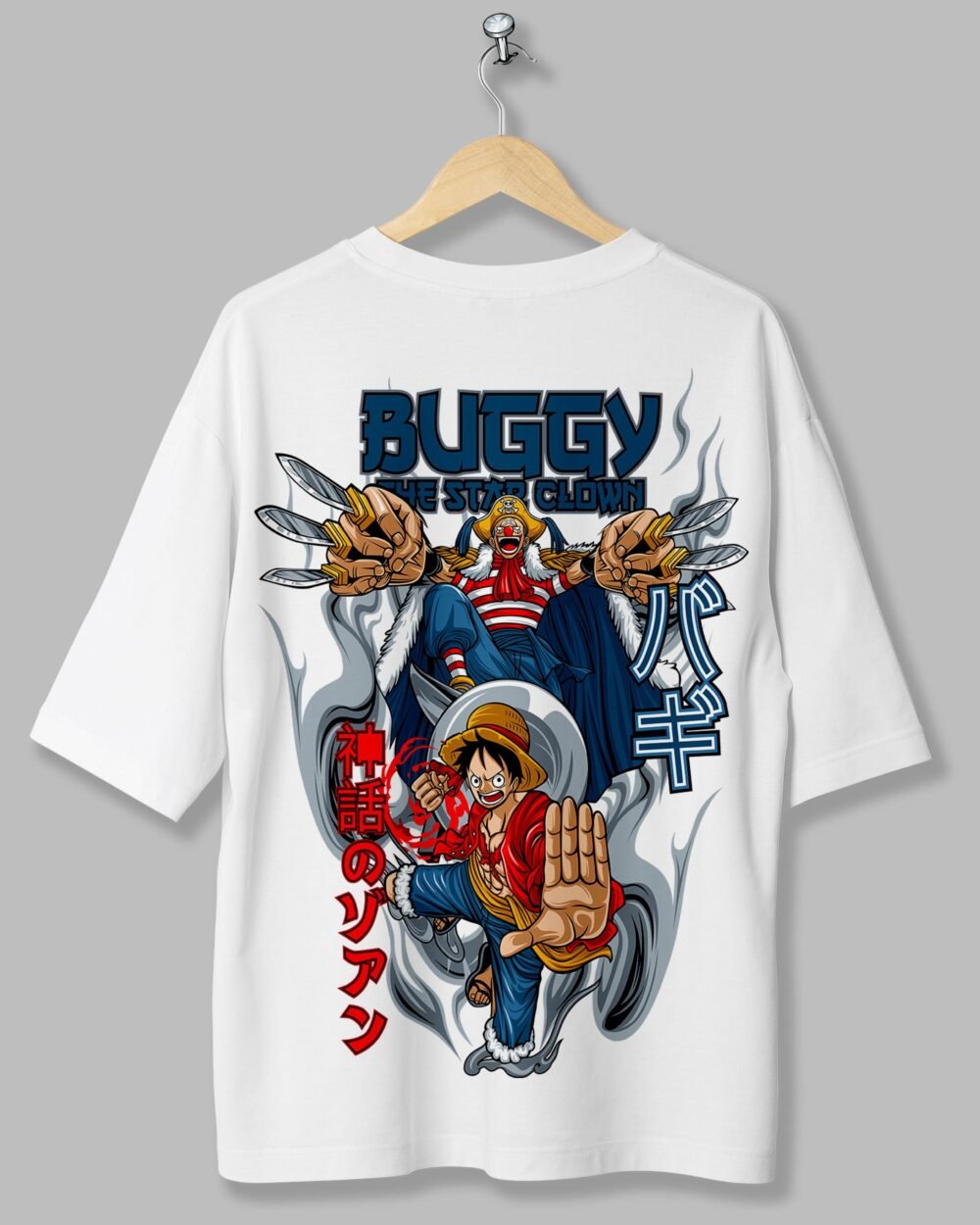 OnePieceBuggyOversizedT ShirtBackWHite2