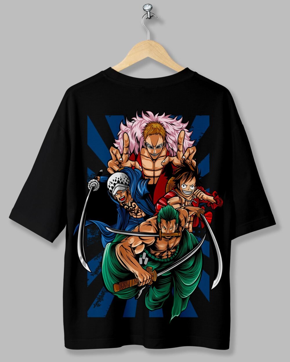 OnePiecedoddleOversizedTshirtBlackBack1