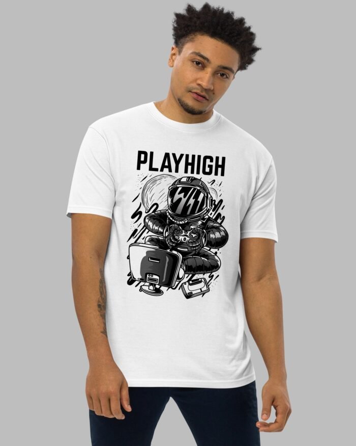 Play High Astronaut New T Shirt White