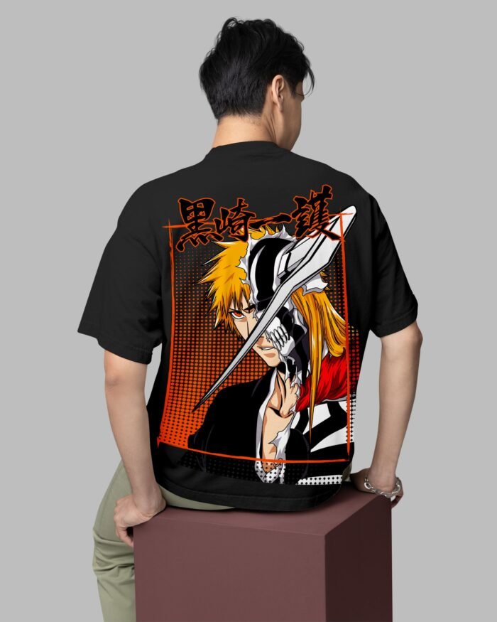 Th Lust Anime Oversized Tshirt black Back