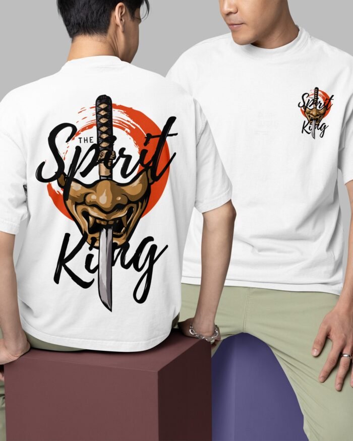 The Spirit King Oversized Tshirt White Both