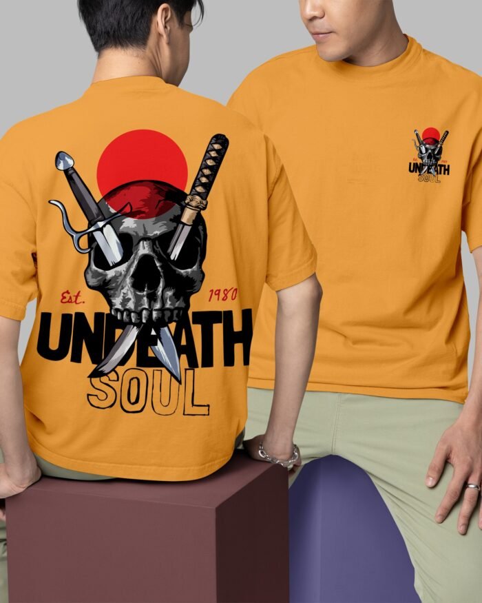 Undeath Soul Oversized Tshirt Gold Both bb27be33 96d7 406e ba15 d107319f215e