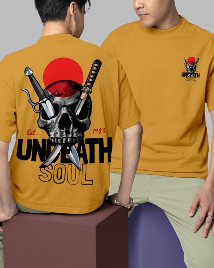 Undeath Soul Oversized Tshirt Mustard Both 783c4774 ede5 406b 8181 1b52b7d0e8a2