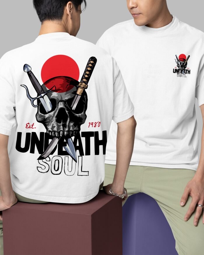 Undeath Soul Oversized Tshirt White Both fa75d704 0099 4780 b5c6 a8df3472331d