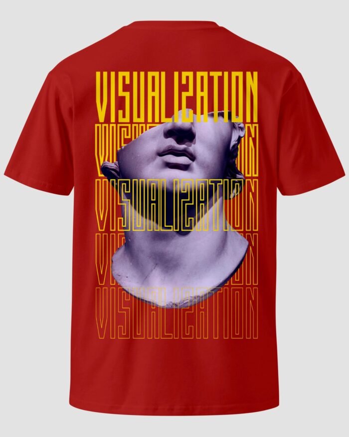 Visualization New T Shirt Red Back